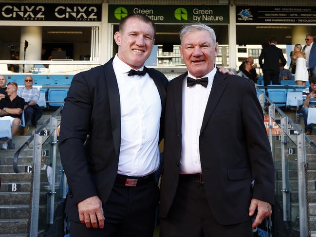 DAILY TELEGRAPH FEBRUARY 18, 2025. Cronulla greats and Gavin Miller who both will be inducted into the Cronulla Sharks Hall of Fame tonight at a function at Shark Park in Woolooware. Picture: Jonathan Ng