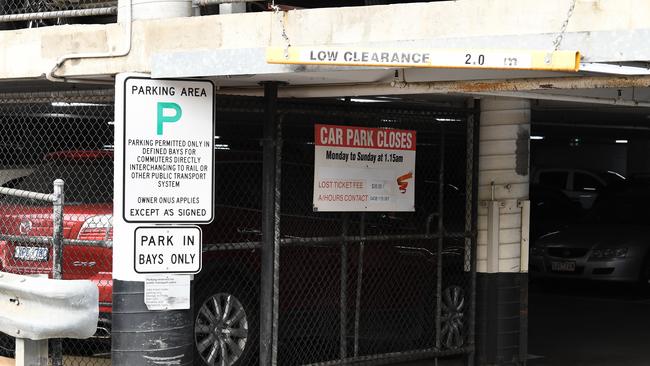 The underground carpark at Box Hill station. Picture: James Ross