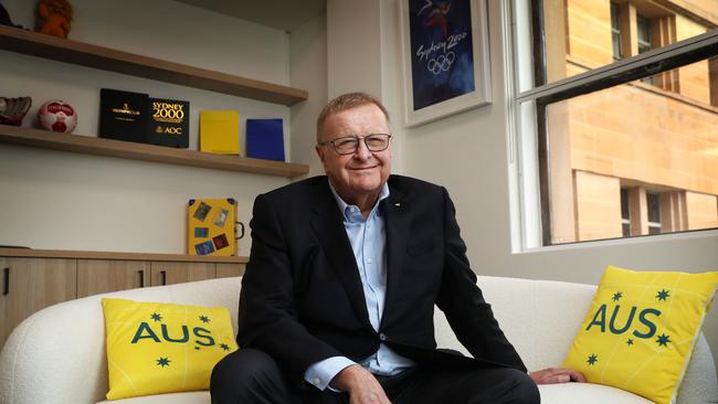 Olympic powerbroker John Coates in the AOC offices in Sydney in 2023. John Feder/The Australian.