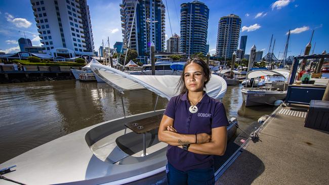 Renee Patel from GoBoat is one of an estimated 200-300 workers whose jobs are uncertain due to the eviction from Dockside. Picture: Nigel Hallett