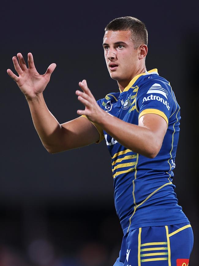 Jake Arthur during warm-up (Photo by Mark Kolbe/Getty Images)