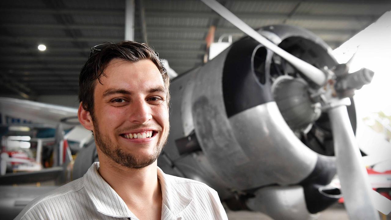 Nicholas McKerrow, 24, is a colour blind pilot who just passed his exams. Picture: Patrick Woods.