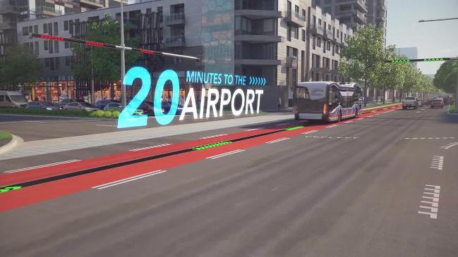 Driverless buses to run to the new airport