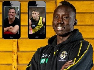 Richo and Shaun Grigg gave Mabior Chol the nickname 'Two Phones'.