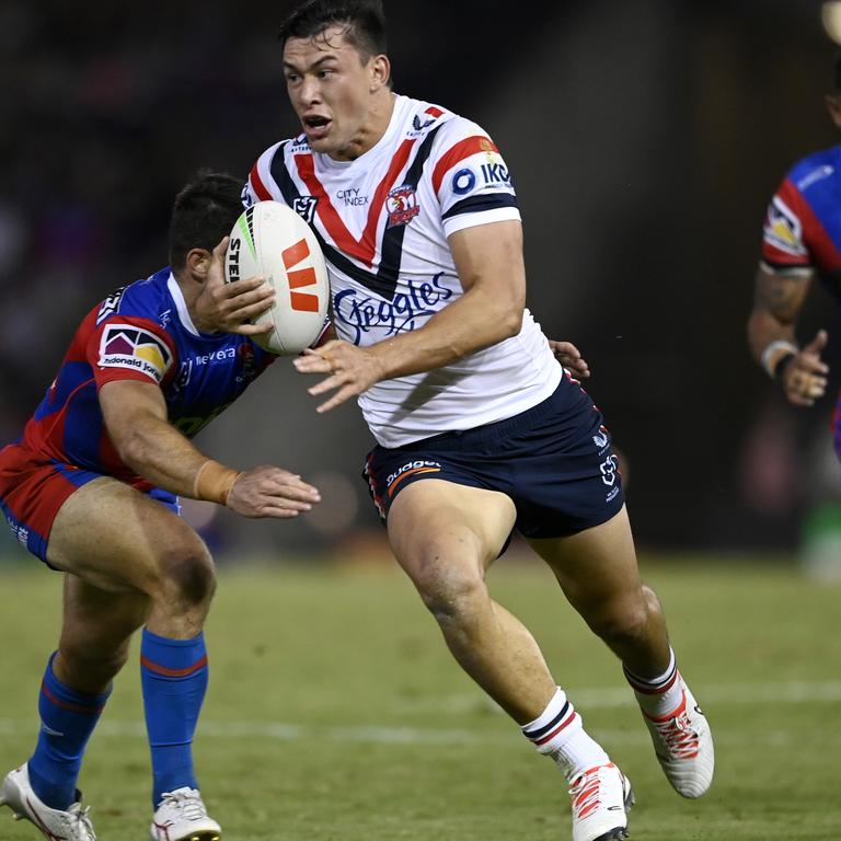 Joseph Manu was outstanding against Newcastle. Picture: NRL Photos