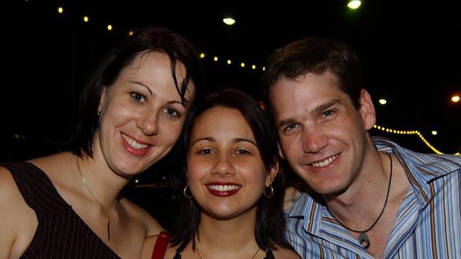 Linda Mauger, Simone Pertile and Mark Lingard on Flinders Street East Pic Bryan Lynch AD516031