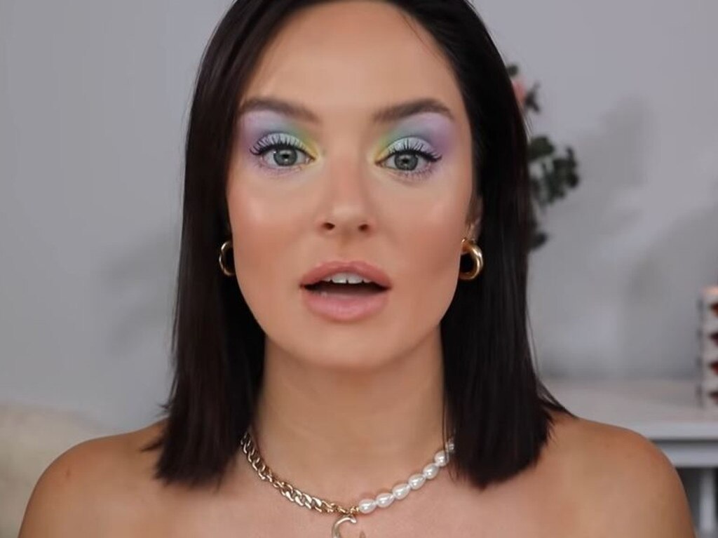 Chloe Morello was stunned by the results the new Fenty Beauty mascara gave her lashes. Picture: YouTube