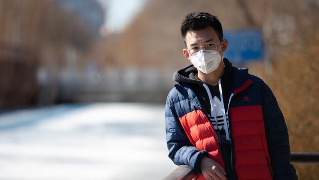 Sydney University student Tian Feng is frustrated at being stranded in Beijing by Australia’s virus-related ban. Picture: Li Xiaonan