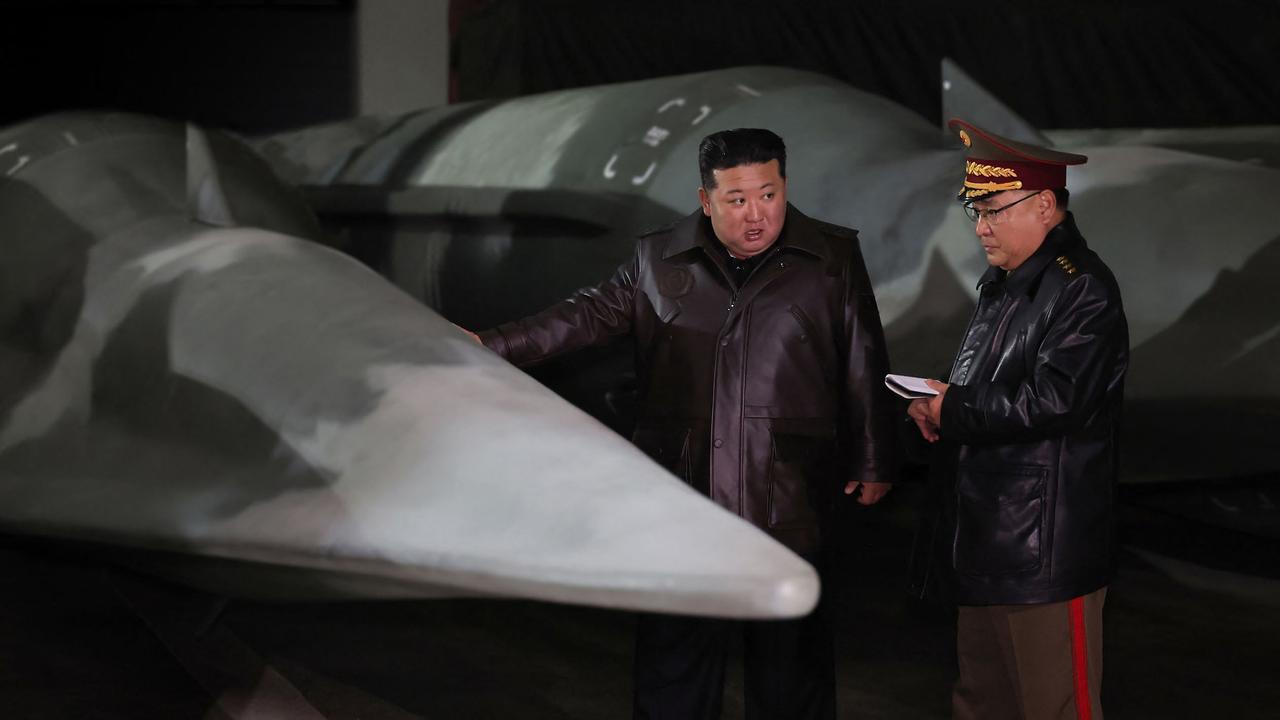 North Korea's leader Kim Jong-un visits a strategic missile base in North Korea. Picture: KCNA via KNS/AFP