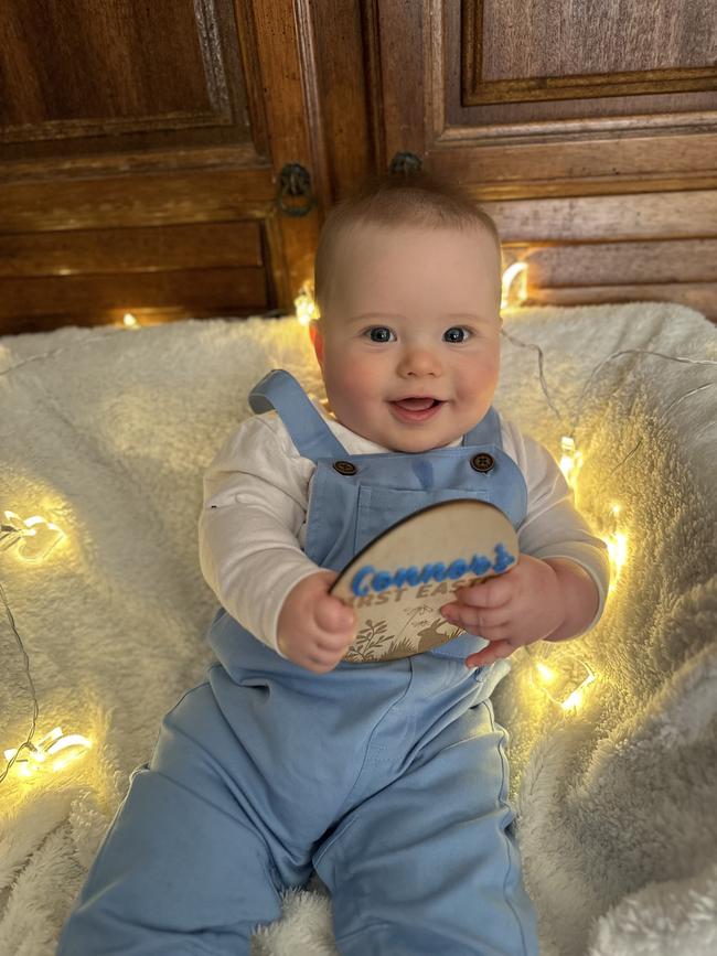 Connor Ray Henry Knight. Eight months old. I’m not joking when I say, he is the perfect baby. Connor sleeps through the night, is always smiling and absolutely LOVES his food. Strawberries being a huge fave. Connor adores his big brother, Issac and severely suffers from FOMO and just wants to be walking and following him (2 and a half) around the house already.
