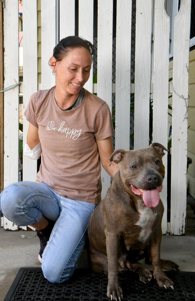 Garbutt resident Annmarie Walters, with her other dog Tilly at home. Picture: Evan Morgan