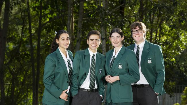 The Gap State High School captains Peta Kioupelis, Joshua Ho, Ella Passfield, Douglas Kirkland. Photo – contributed.