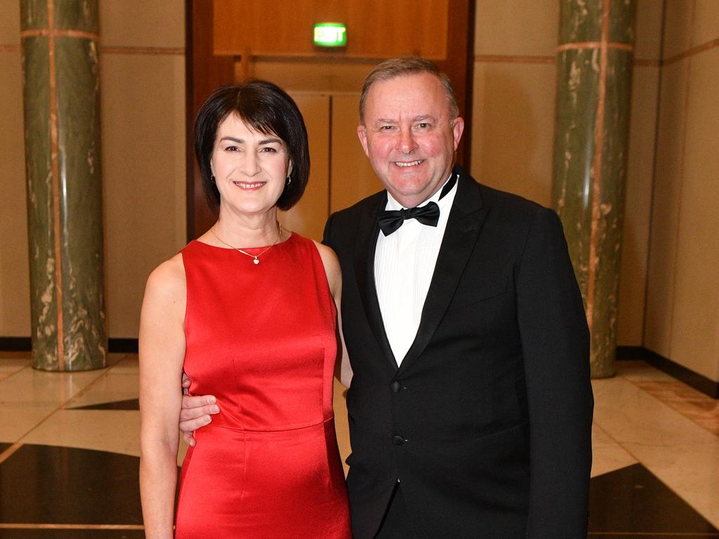 Anthony Albanese with ex-wife Carmel Tebbutt in 2018. (AAP Image/Mick Tsikas)