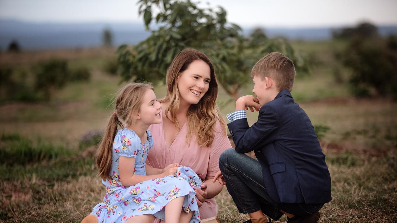 Division 4 councillor Kirstie Schumacher with her children Grace and Decklan. Photo: Contributed