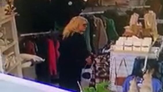 Ms York shopping in the CCTV footage. Picture: Supplied