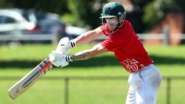 Jacob Walker in action for Preston Baseballers. Picture: Hamish Blair