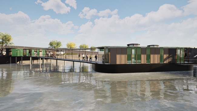 Concept design of proposed new Derwent Ferry terminal at Sandy Bay. Picture: Hobart City Council