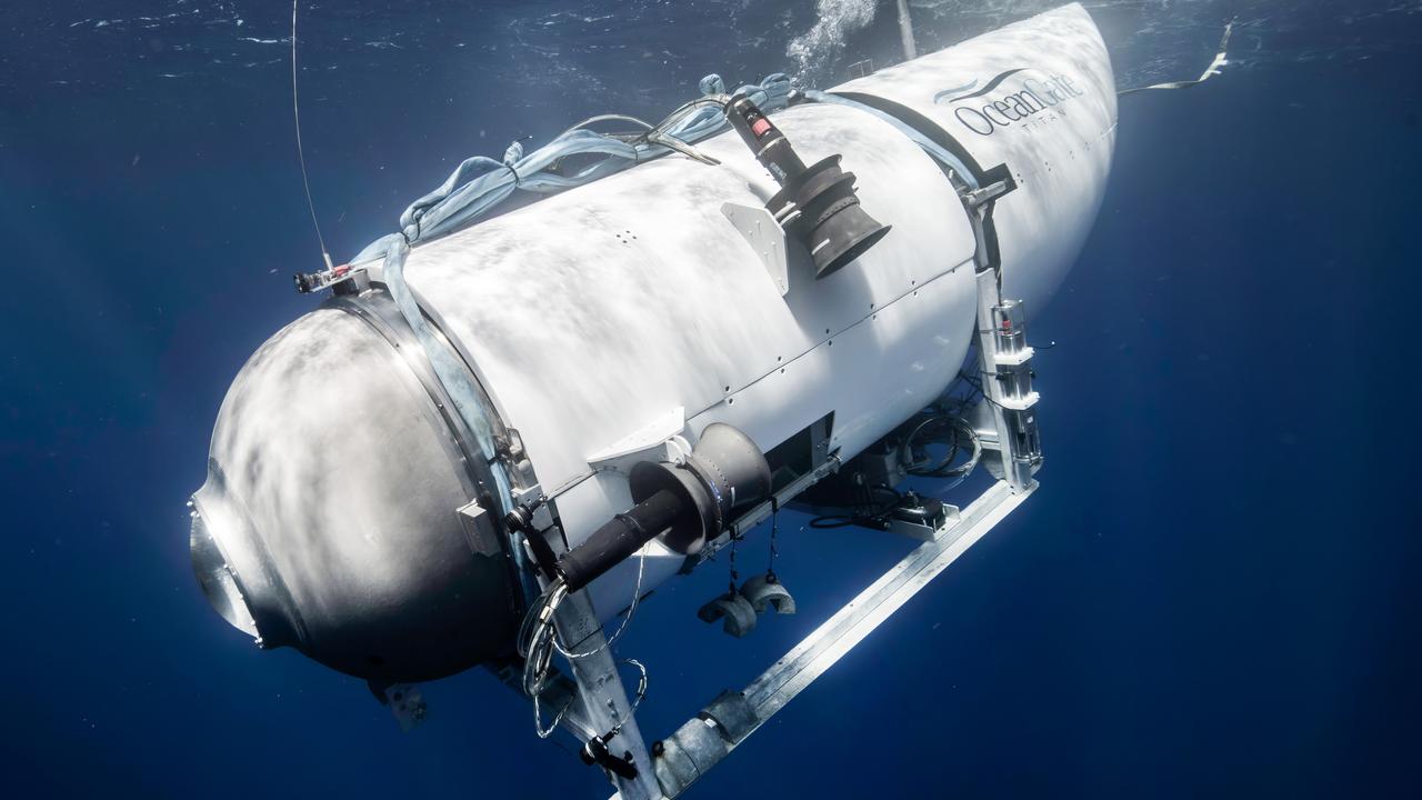 The intensive search continues for OceanGate submersible Titan, missing since Sunday after its last ping was recorded directly above the wreck of the Titanic. Picture: supplied/OceanGate