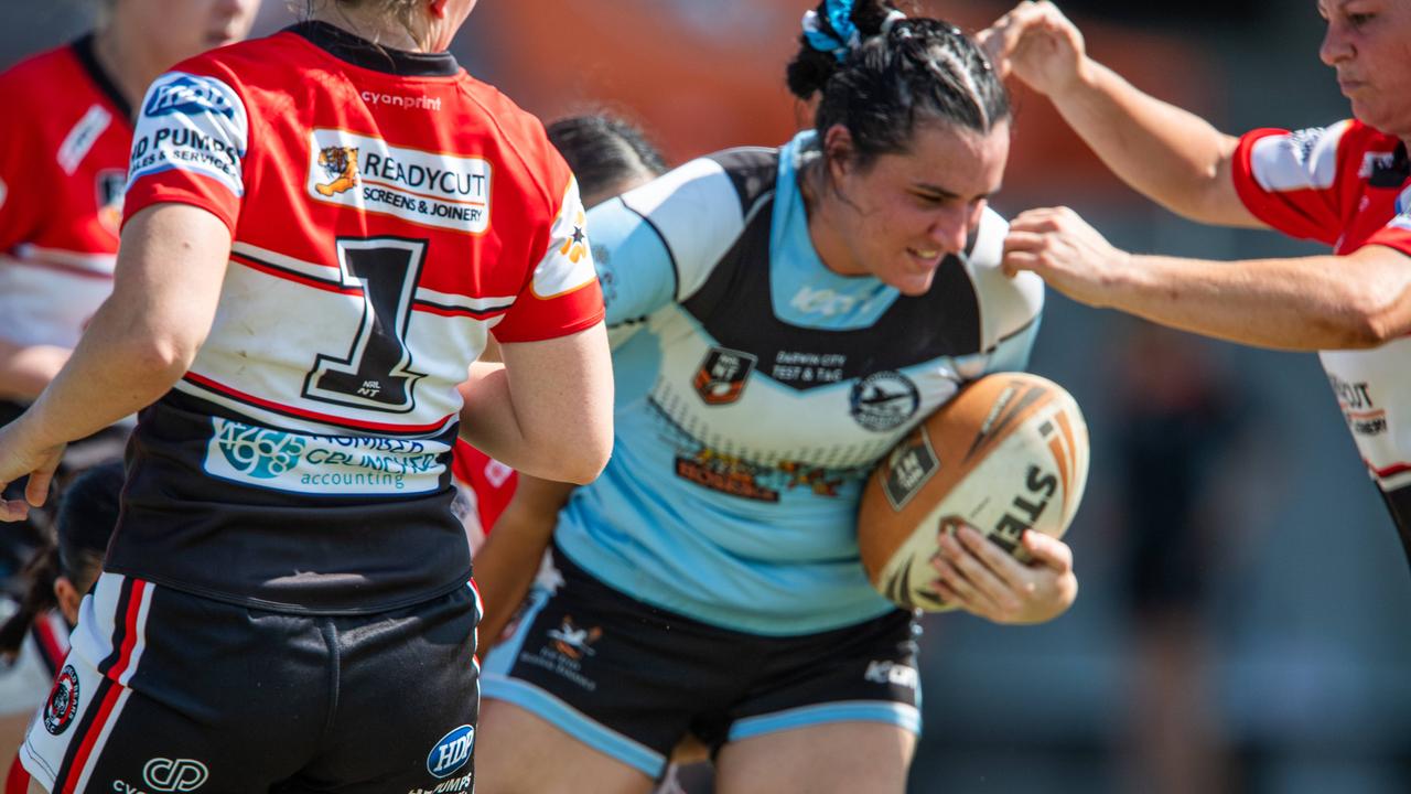 Northern Sharks take on Litchfield Bears in the 2023 NRL NT semi final. Picture: Pema Tamang Pakhrin