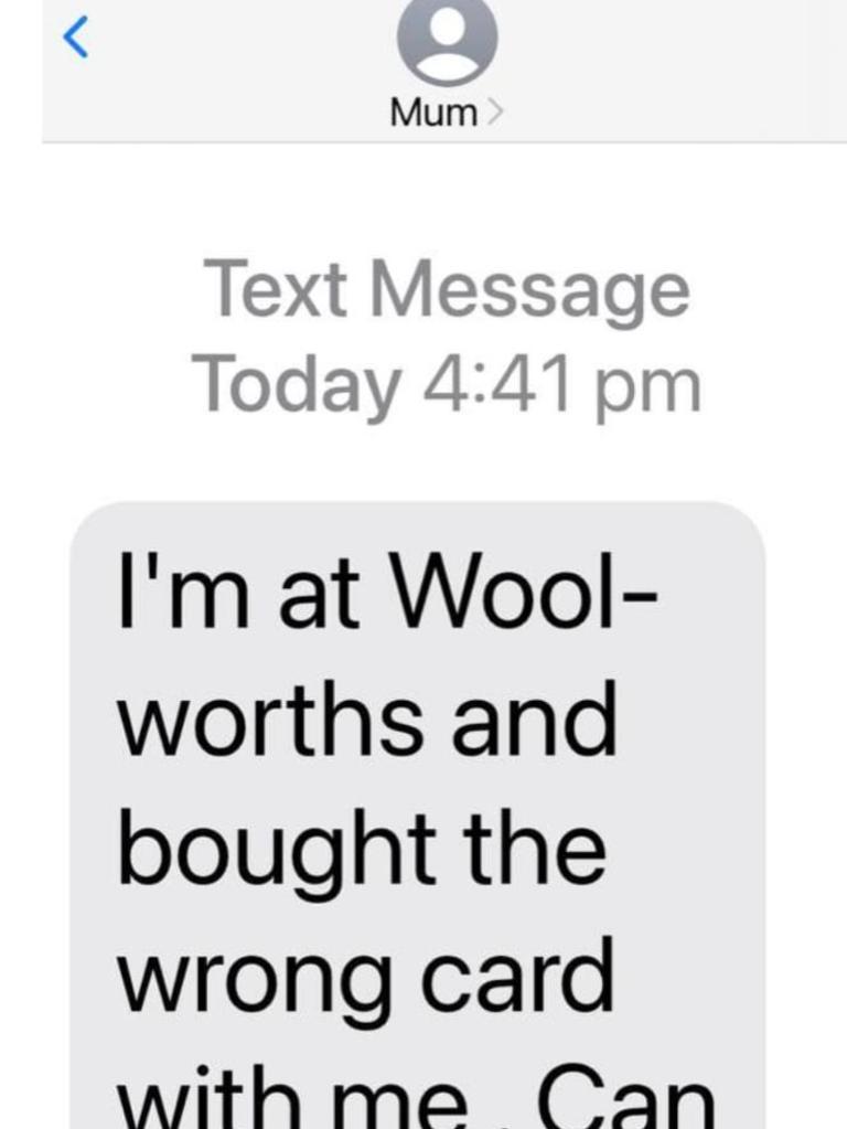 Scammers claim to be at woolworths, coles or petrol stations but have brought the wrong card with them so can't pay. Picture: Facebook / Sue Sutton Goetze