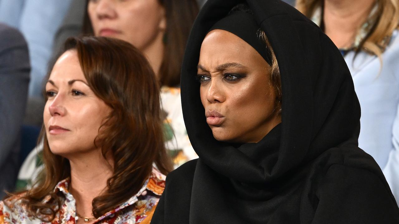 She was watching the women’s semi-final between Aryna Sabalenka and Paula Badosa. Picture: Hannah Peters/Getty Images