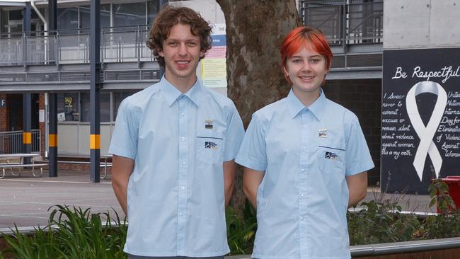 Sydney Secondary College Leichhardt Campus captains Lorenzo Laureti and Charlotte Hood