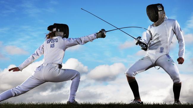 The Esposito siblings admit fencing is their weak point. Picture: Phil Hillyard