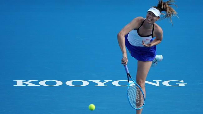 Maria Sharapova at the home of tennis, Kooyong. Picture: AAP