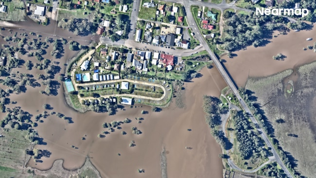 Bulahdelah serves as the western gateway to the Myall Lakes, attracting visitors for boating and outdoor adventures in the nearby national parks. Pictured: Nearmap