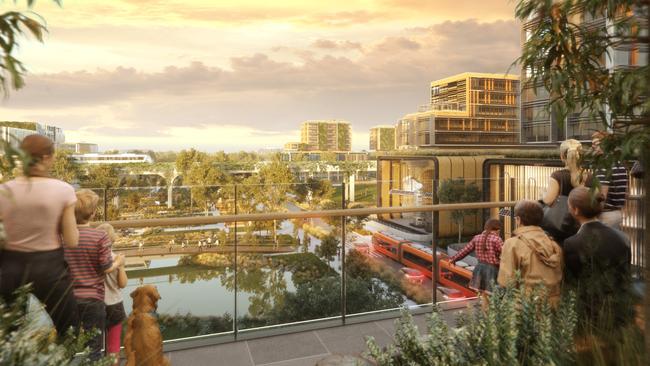 Artist's impressions of the future Western Sydney Aerotropolis – Sydney's 'third city'. Picture: NSW Government.