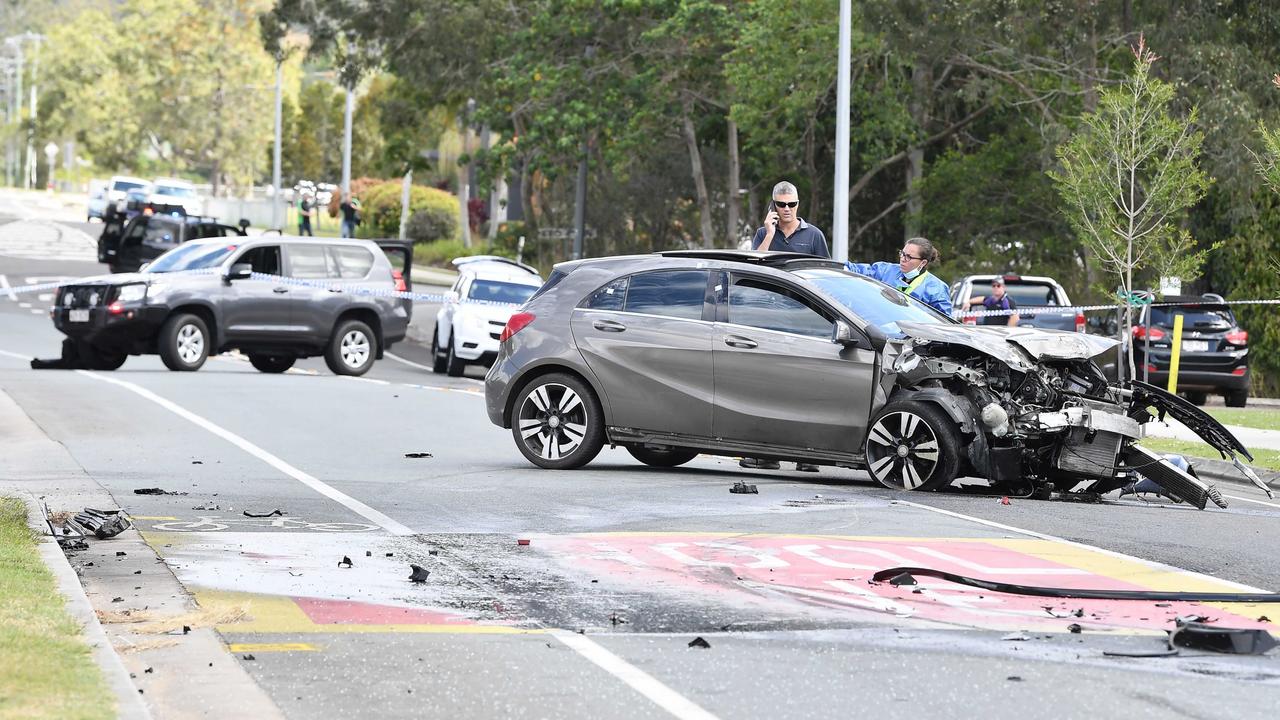 Stella Tan died after an allegedly stolen Mercedes (pictured) collided with her Nissan Micra at Burnside on September 15. Picture: Patrick Woods.