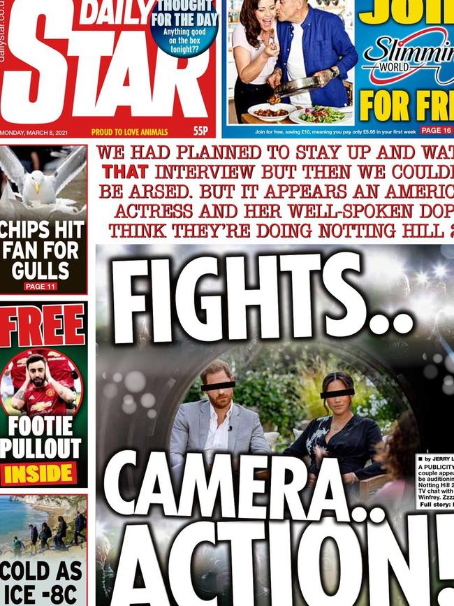 Daily Star front page. Picture: Supplied