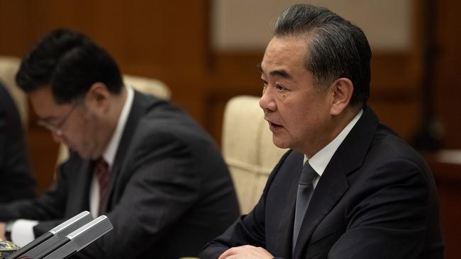 Chinese Foreign Minister Wang Yi. China regularly accuses the US of adopting a ‘Cold War mentality’ towards its rise as an economic power. Picture: AFP