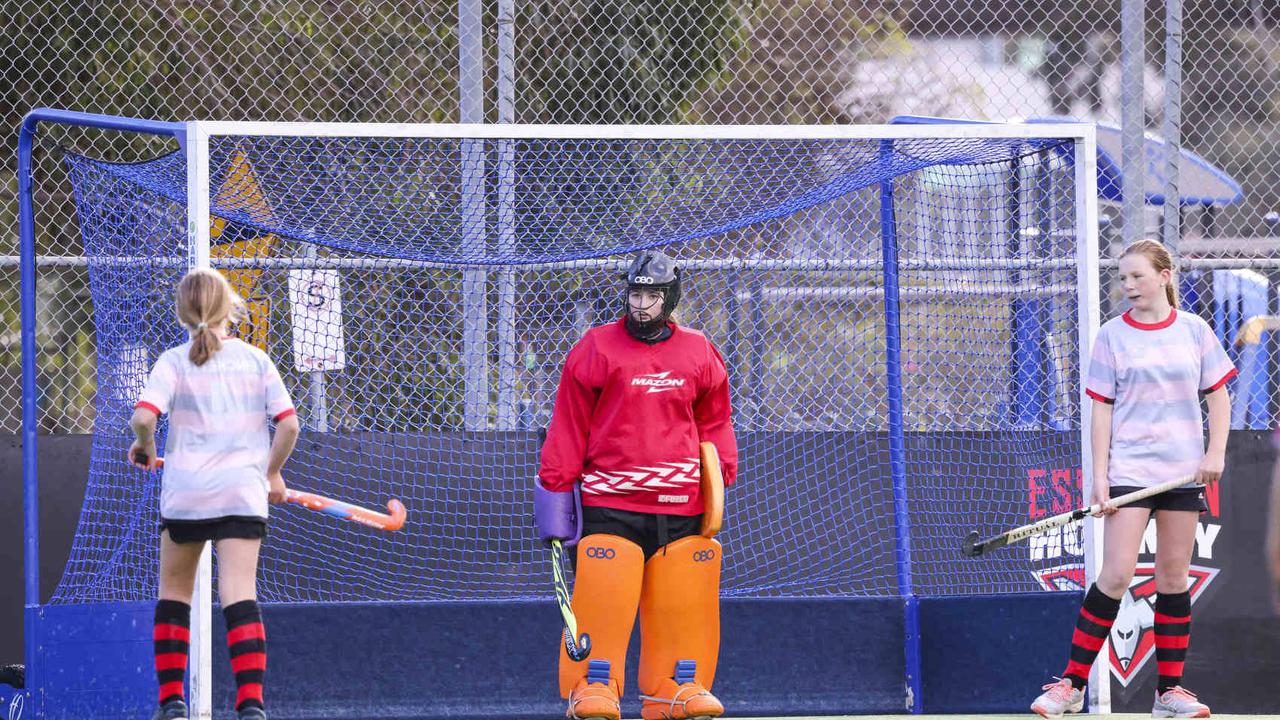 Under 13 Girls Glenelg v North Central. Picture by Wayne Taylor.