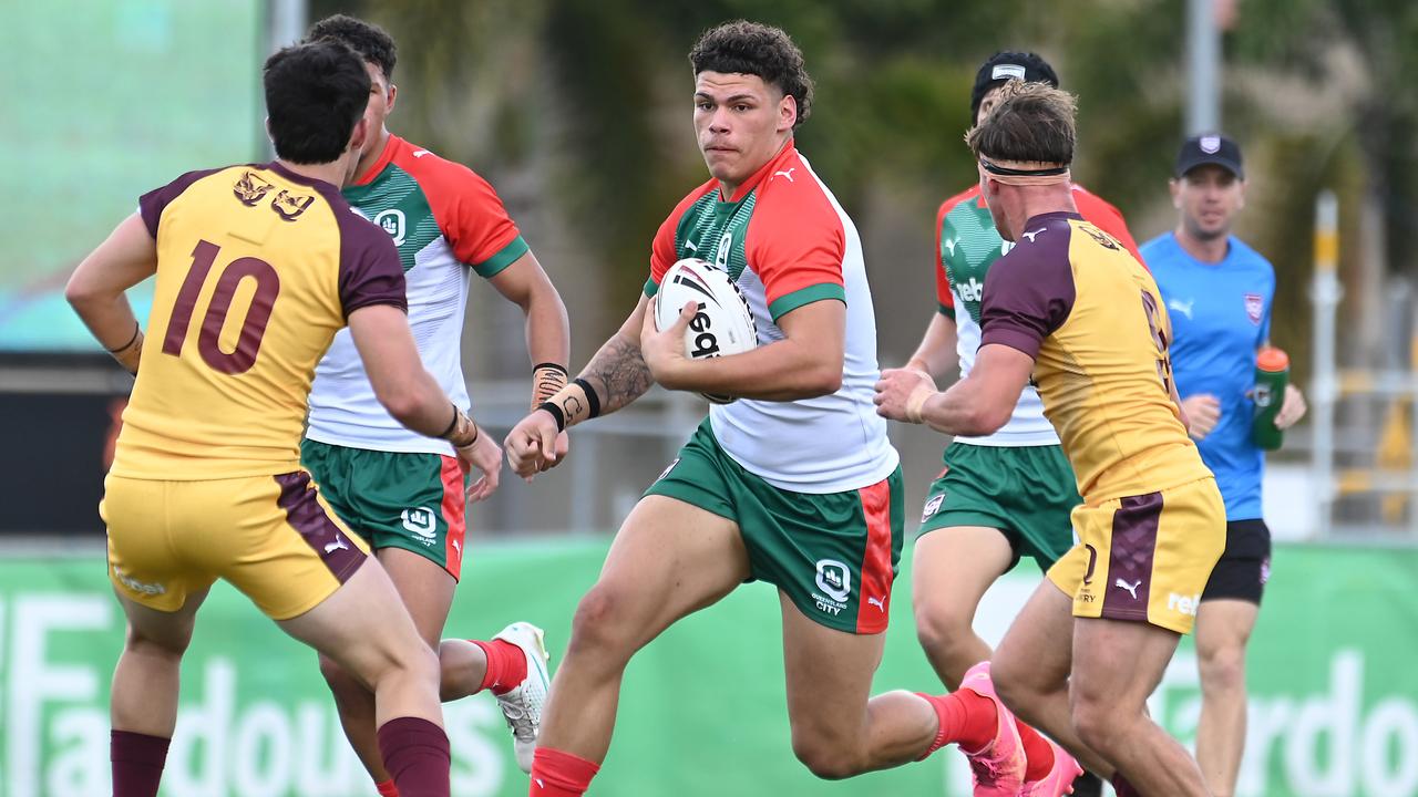 Tigers rookie prop Kobi Floro playing for City in last week’s under-17 match. Picture, John Gass