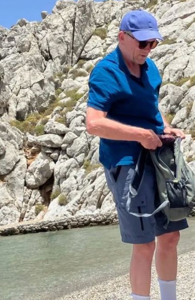 He was pictured on the Greek island of Symi before he went missing. Picture: Facebook