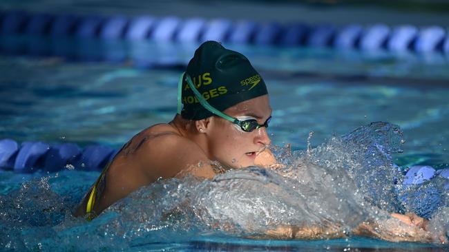 Chelsea Hodges - Swimming, 100m breaststroke. Pic by Delly Carr.