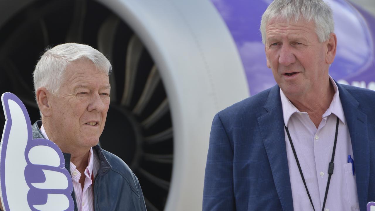 John Wagner (left, pictured with brother Denis) dined with Deputy Premier Steven Miles in Singapore.