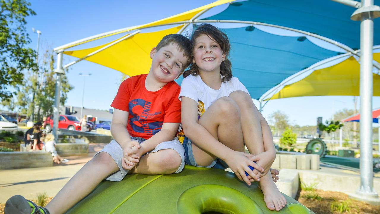 Eliana Wilson and Matthew Doyle at Gladstone's Lions Park on Saturday September 15.