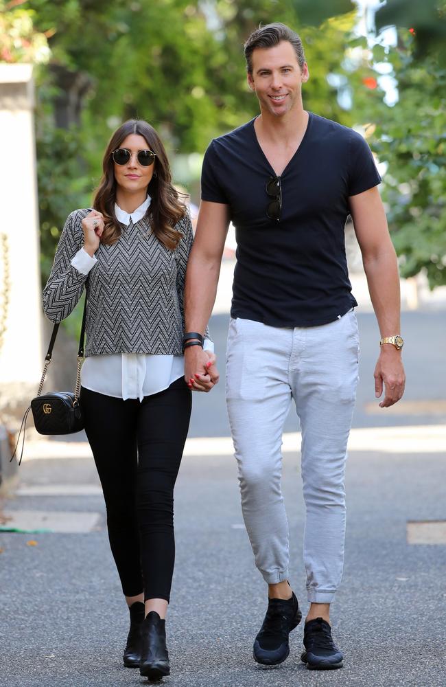 The couple stepped out of their new family home in Melbourne over the weekend. Picture: Alex Coppel