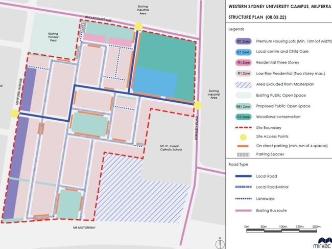 The Mirvac plans will include 430 homes and a town centre