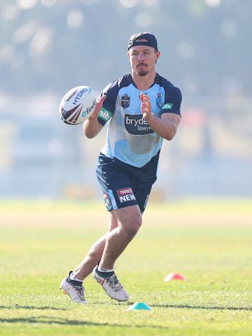 Damien Cook receives the ball. Picture: Brett Costello