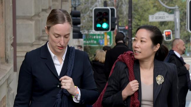 Brittany Higgins’ defence team Kate Peterson and Rachael Young SC (right) will deliver the opening statement in the WA Supreme Court on Monday. Picture NewsWire / Sharon Smith