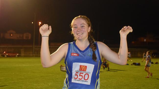 Amelia Garner's specialty event is hurdles.