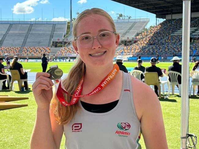 Arielle Cannell claimed two hammer throw gold medals.