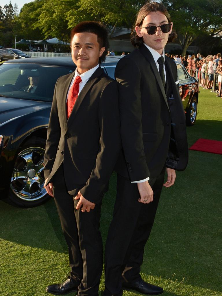 Vincent Davies and Piers Lee at Varsity College School Formal at RACV Royal Pines Resort, Benowa. Picture: Regina King.