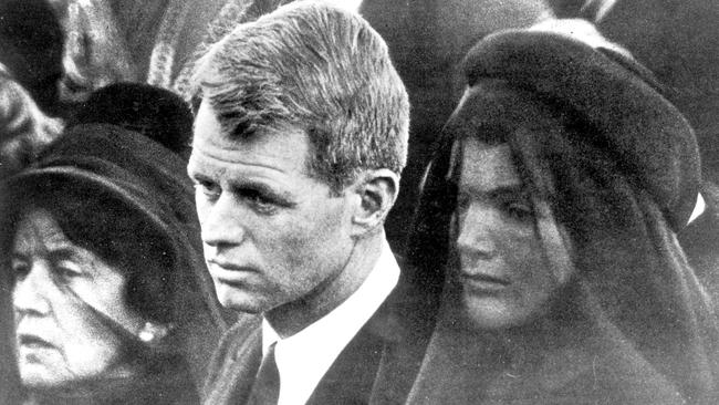 Bobby and Jackie Kennedy at JFK's funeral. Picture: Supplied