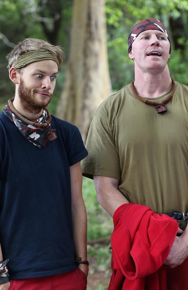 Barry Hall and Creasey on I'm A Celebrity Get Me Out Of Here. Photo: Network TEN