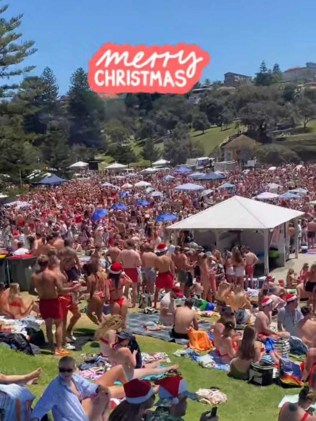 Revellers flocked to Sydney's Bronte Beach for Christmas Day 2024. Image: Instagram