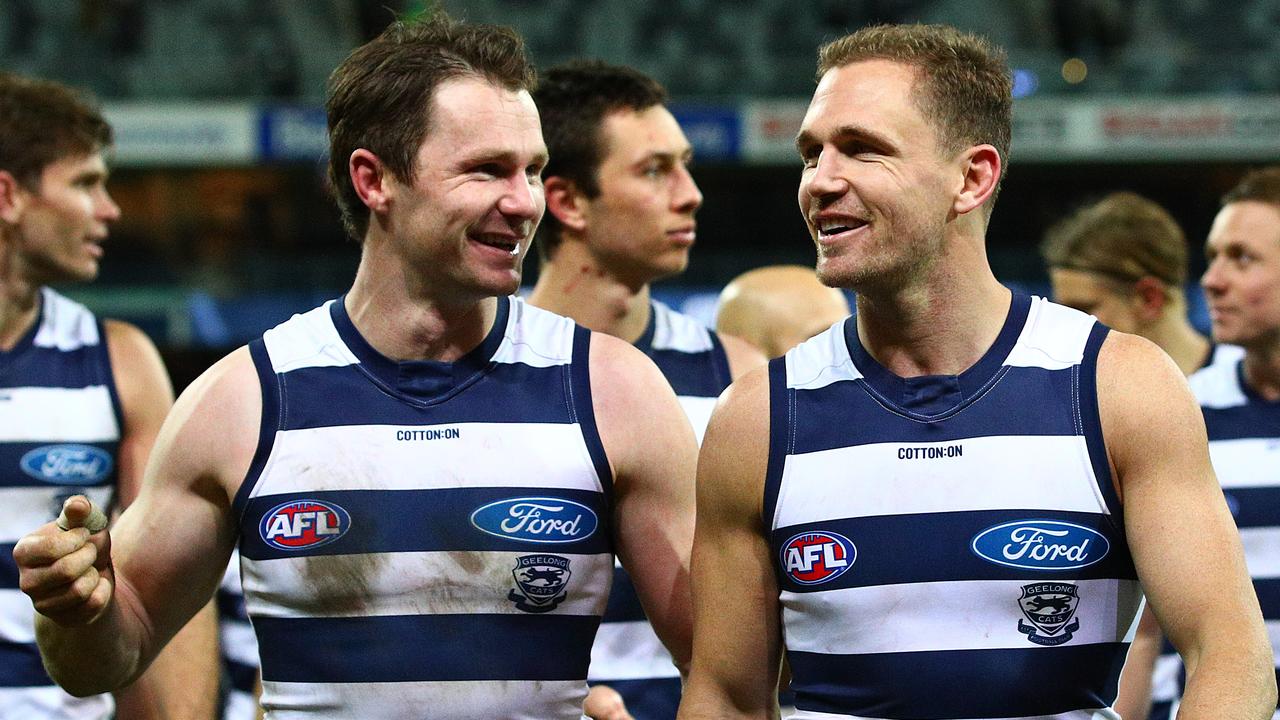 Patrick Dangerfield and Joel Selwood missing a Grand Final would appear unthinkable. Picture: AFL Photos/Getty Images